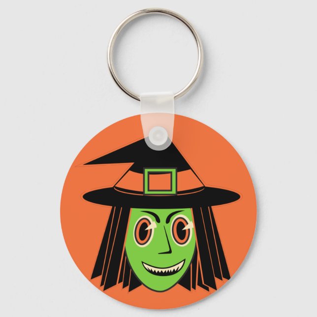 Vintage Witch Key Ring (Front)