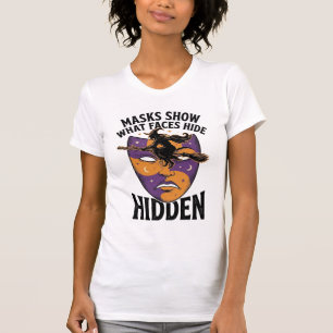 Vintage Witch Mask Halloween Face Illusion Art_1 T-Shirt