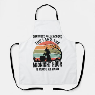 Vintage Witch Midnight Hour Halloween Design_1 Apron