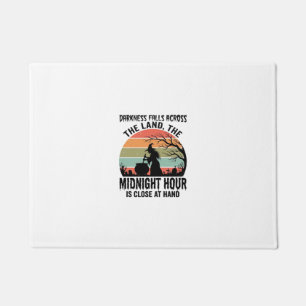 Vintage Witch Midnight Hour Halloween Design_1 Doormat
