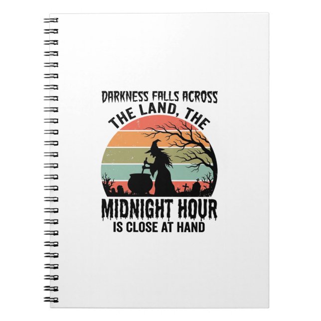 Vintage Witch Midnight Hour Halloween Design_1 Notebook (Front)