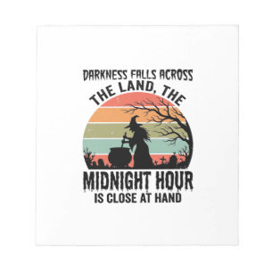 Vintage Witch Midnight Hour Halloween Design_1 Notepad