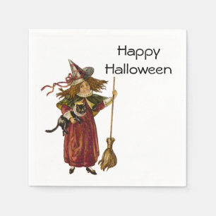 Vintage Witch Napkin