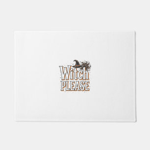 Vintage Witch Please Halloween Vector Design_1 Doormat