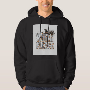 Vintage Witch Please Halloween Vector Design_1 Hoodie