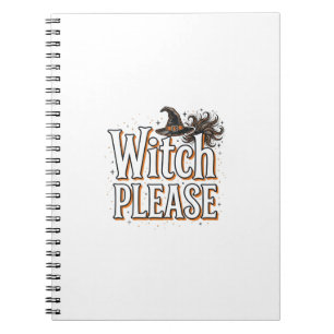 Vintage Witch Please Halloween Vector Design_1 Notebook