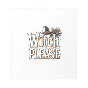 Vintage Witch Please Halloween Vector Design_1 Notepad
