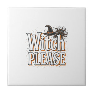 Vintage Witch Please Halloween Vector Design_1 Tile