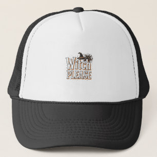Vintage Witch Please Halloween Vector Design_1 Trucker Hat