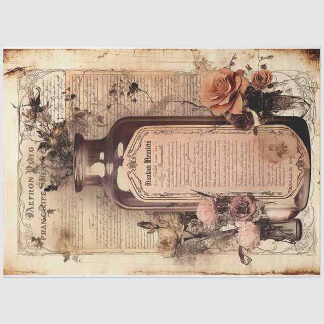 Vintage Witch Potion Design Series 15 Tissue Paper (Front)