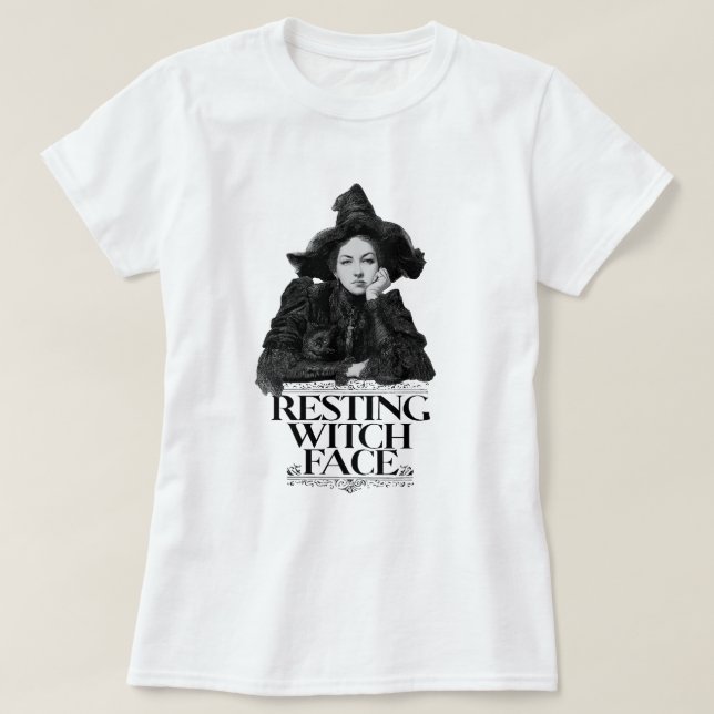 Vintage Witch "Resting Witch Face" T-Shirt (Design Front)
