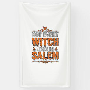 Vintage Witch Salem Halloween Typography Design_1 Banner