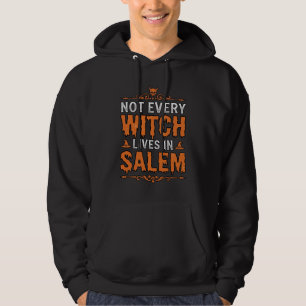 Vintage Witch Salem Halloween Typography Design_1 Hoodie