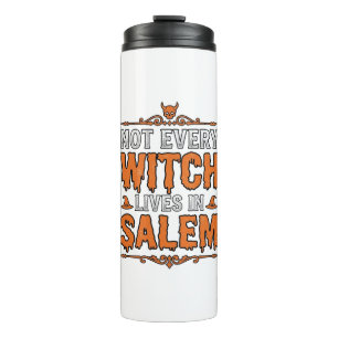 Vintage Witch Salem Halloween Typography Design_1 Thermal Tumbler