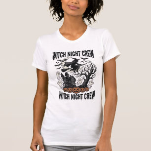 Vintage Witch Shirt Halloween Coven Night Graphic_