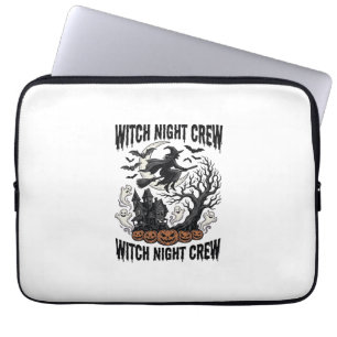 Vintage Witch Shirt Halloween Coven Night Graphic_ Laptop Sleeve
