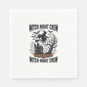 Vintage Witch Shirt Halloween Coven Night Graphic_ Napkin