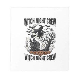 Vintage Witch Shirt Halloween Coven Night Graphic_ Notepad