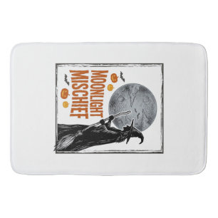 Vintage Witch Shirt Halloween Moon Silhouette_1 Bath Mat
