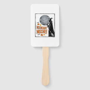 Vintage Witch Shirt Halloween Moon Silhouette_1 Hand Fan