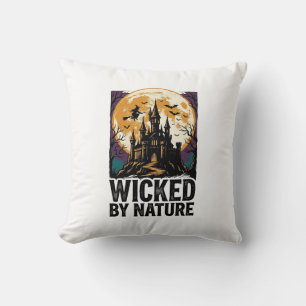 Vintage Witch Shirt Spooky Haunted Castle Hallowee Cushion