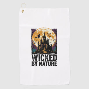 Vintage Witch Shirt Spooky Haunted Castle Hallowee Golf Towel