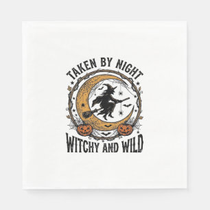 Vintage Witch Shirt Taken Witch Halloween Design_1 Napkin