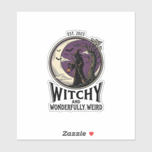 Vintage Witch Shirt With Spooky Moon Halloween Art
