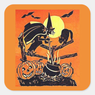 Vintage Witch Stickers