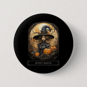 Vintage Witchcraft Wiccan Gothic Witchy Halloween 6 Cm Round Badge