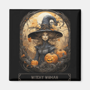 Vintage Witchcraft Wiccan Gothic Witchy Halloween  Magnet