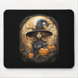Vintage Witchcraft Wiccan Gothic Witchy Halloween Mouse Mat