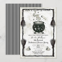 Vintage Witches Cauldron Halloween Dinner Party