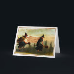Vintage Witches Christmas Card<br><div class="desc">Vintage witches Christmas card.</div>