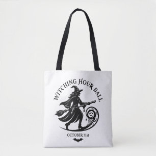 Vintage Witching Hour Ball Halloween Tote Bag
