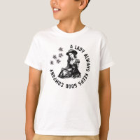 Vintage Witchy Lady and Dog Illustration
