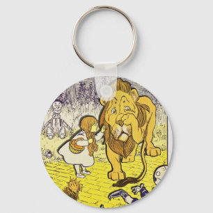 Vintage Wizard of Oz 1st Edition Print Key Ring
