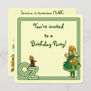 Vintage Wizard of Oz, Birthday Party Invitation