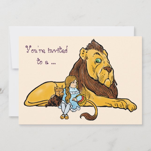 Vintage Wizard of Oz, Birthday Party Invitation (Front)