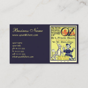 Vintage Wizard of Oz Book Cover Art, Title Page Business Card