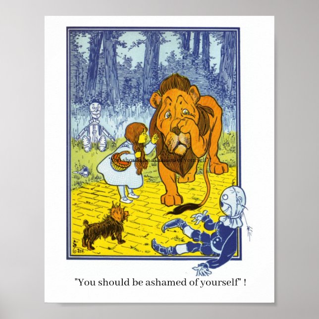 Vintage Wizard of Oz Characters Poster (Front)