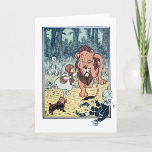 Vintage Wizard of Oz Characters, Yellow Brick Road Card