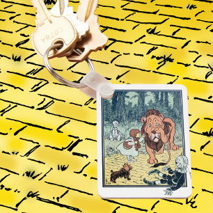 Vintage Wizard of Oz Characters, Yellow Brick Road Key Ring