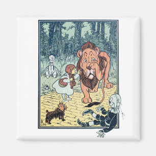 Vintage Wizard of Oz Characters, Yellow Brick Road Magnet