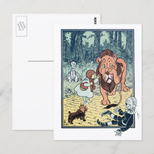 Vintage Wizard of Oz Characters, Yellow Brick Road Postcard