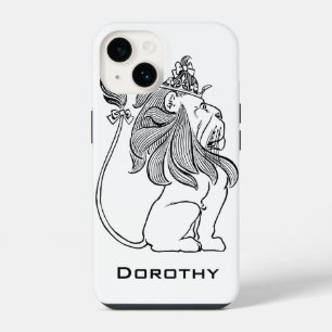 Vintage Wizard of Oz, Cowardly Lion with Crown iPhone 14 Case