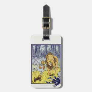 Vintage Wizard of Oz Dorothy and Cowardly Lion Luggage Tag