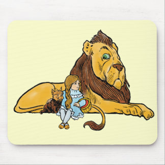 Vintage Wizard of Oz, Dorothy and Toto with Lion Mouse Mat