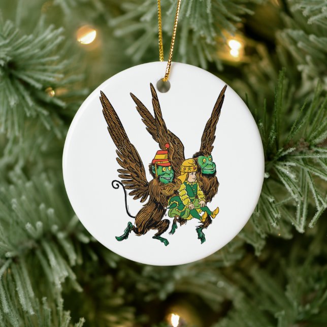 Vintage Wizard of Oz, Dorothy, Evil Flying Monkeys Ceramic Tree Decoration (Tree)