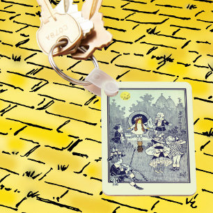 Vintage Wizard of Oz, Dorothy Meets the Munchkins Key Ring